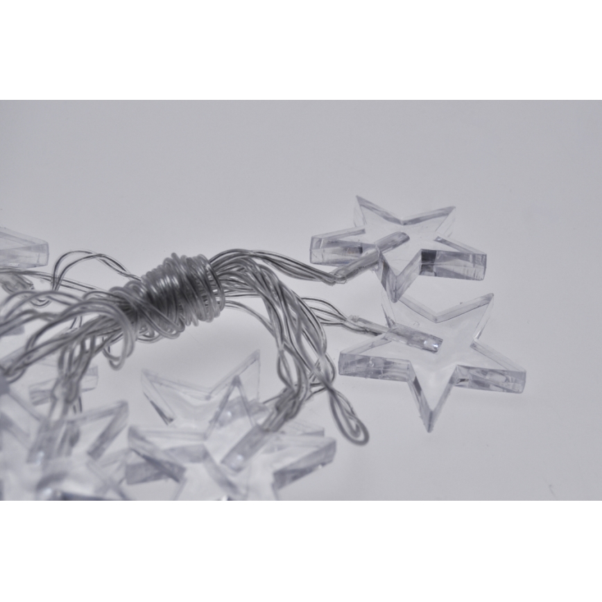 Soligth 1V52-W - LED Julbelysning 2,5 m 10xLED/2xAA stjärnor vit ljus