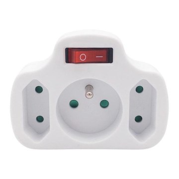 Soligth P103 - Grenuttag 1Z 10A + 2Z 2,5A med en Strömbrytare