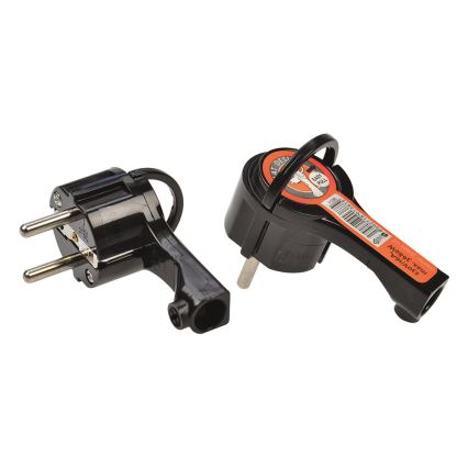 Soligth P50B - Vinklad plug 230V/16A svart