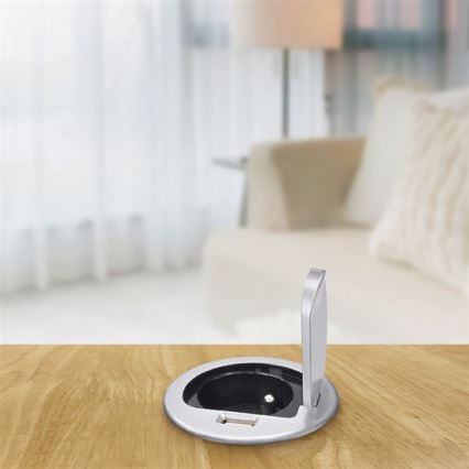 Soligth PP122 - Built-in USB-uttag med lock 230V