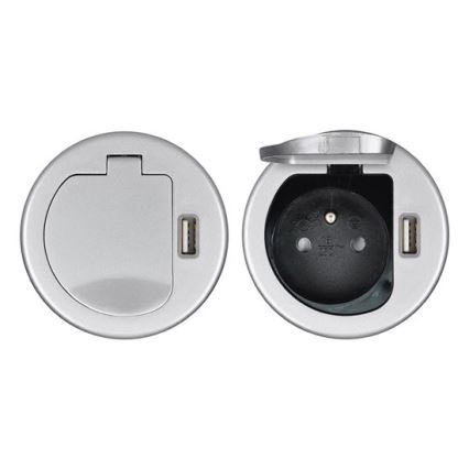 Soligth PP122 - Built-in USB-uttag med lock 230V