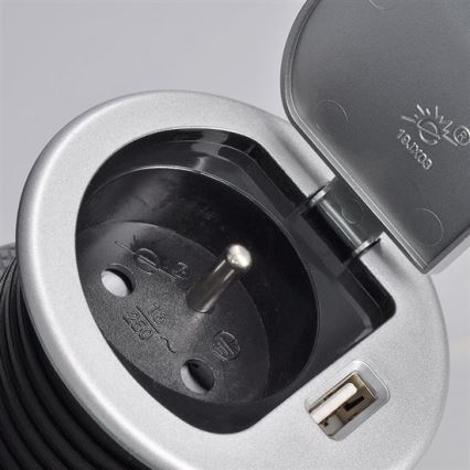 Soligth PP122 - Built-in USB-uttag med lock 230V