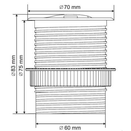 Soligth PP122 - Built-in USB-uttag med lock 230V