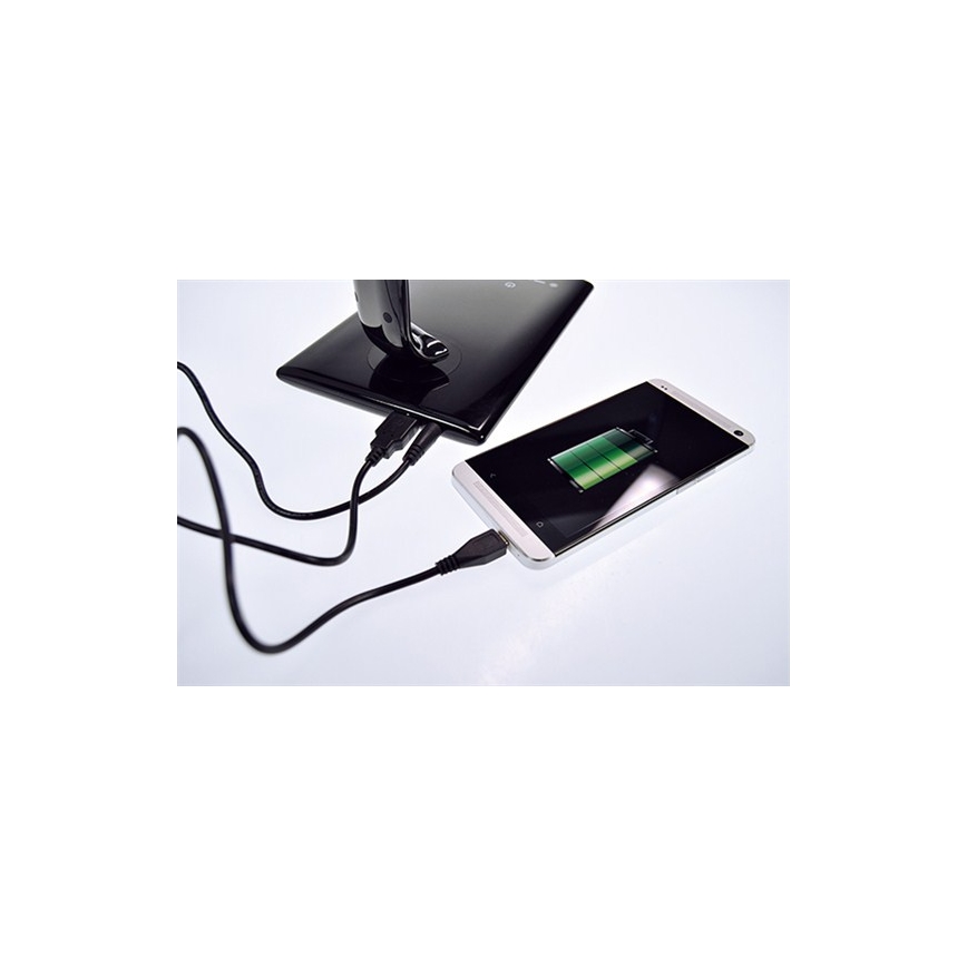 Soligth WO37-W - Barn LED-Lampa Dimbar USB-kontakt LED/12W/230V vit