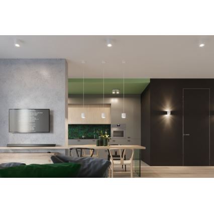 Sollux SL.0053 - Ljuskrona med snöre ORBIS 1 1xGU10/40W/230V vit