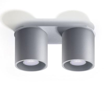 Spotlight ORBIS 2 2xGU10/40W/230V grå