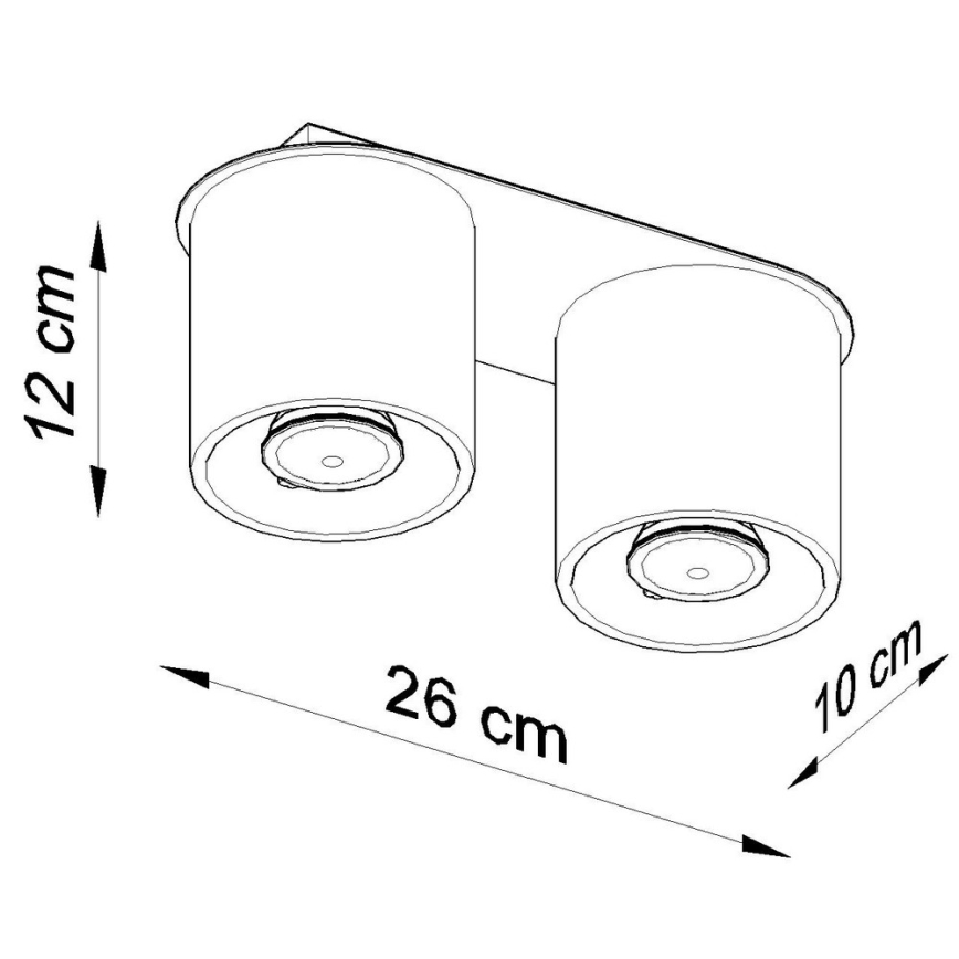 Spotlight ORBIS 2 2xGU10/40W/230V grå