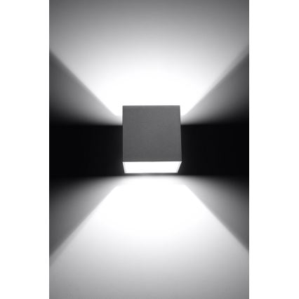 Väggspotlight QUAD 1 1xG9/8W/230V grå