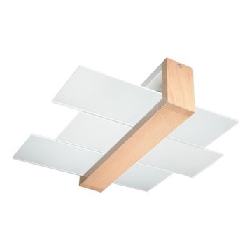 Sollux SL.0076 - Takbelysning FENIKS 2 2xE27/60W/230V natural trä