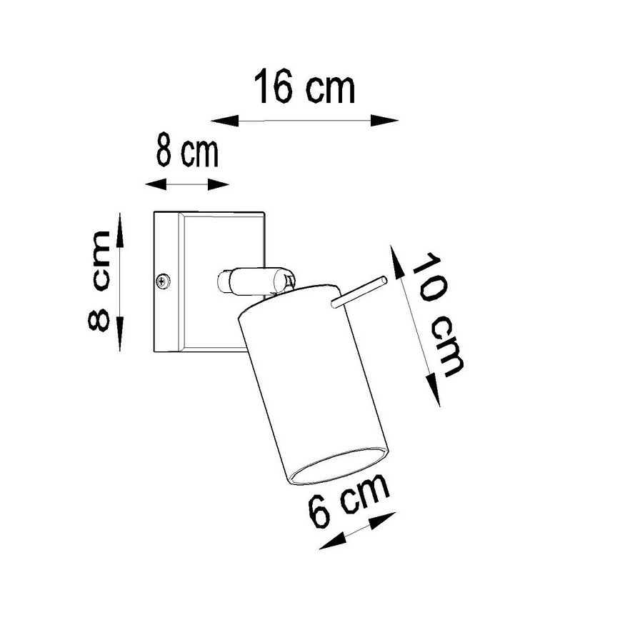 Väggspotlight RING 1xGU10/10W/230V vit