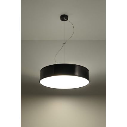 Sollux SL.0118 - Ljuskrona med snöre ARENA 45 3xE27/60W/230V svart