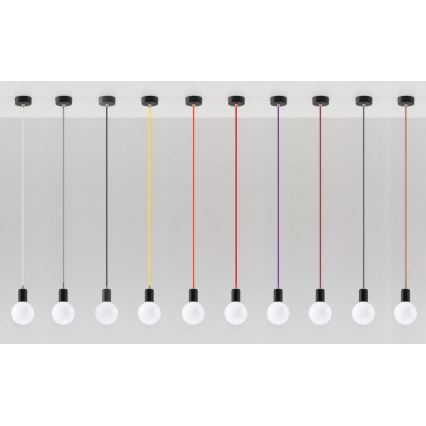 Sollux SL.0152 - Ljuskrona med snöre EDISON 1xE27/60W/230V svart