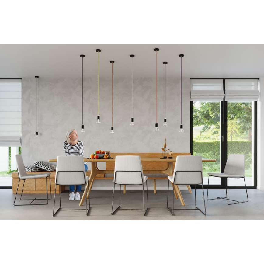 Sollux SL.0154 - Ljuskrona med kedja EDISON 1xE27/60W/230V orange