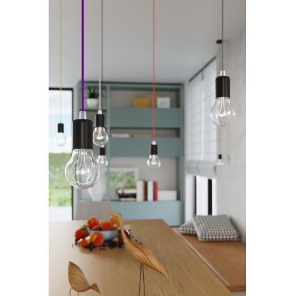 Sollux SL.0154 - Ljuskrona med kedja EDISON 1xE27/60W/230V orange
