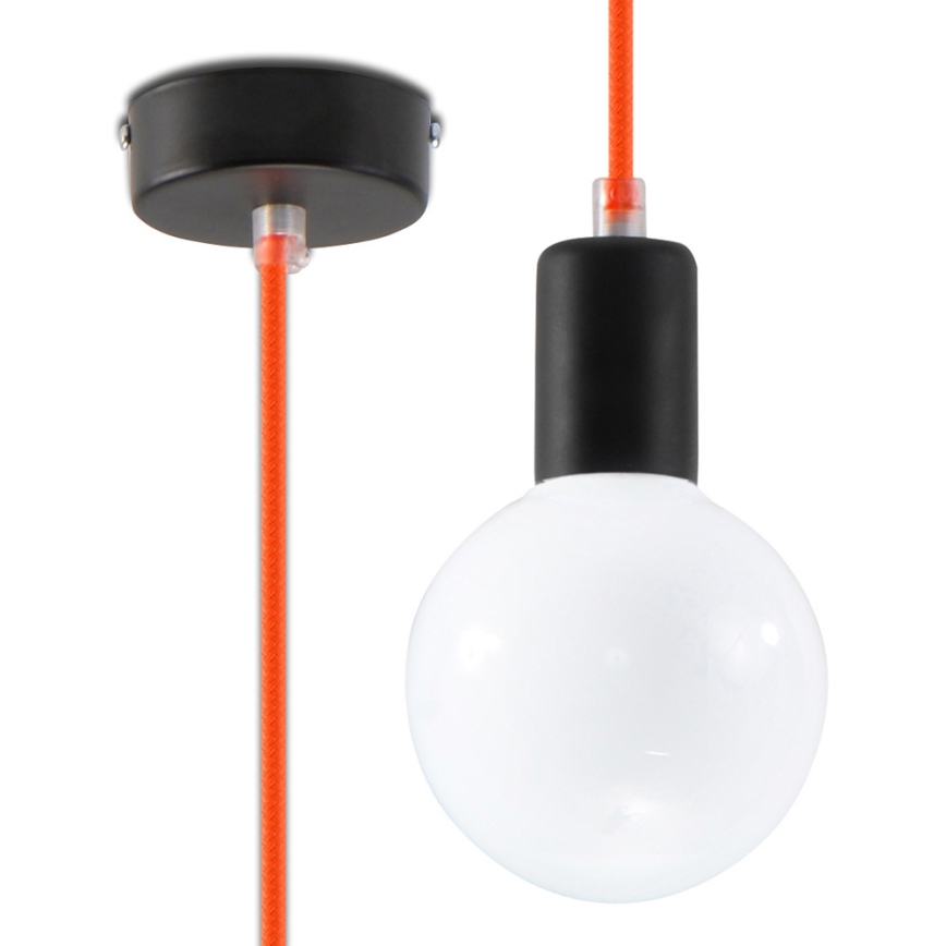 Sollux SL.0154 - Ljuskrona med kedja EDISON 1xE27/60W/230V orange
