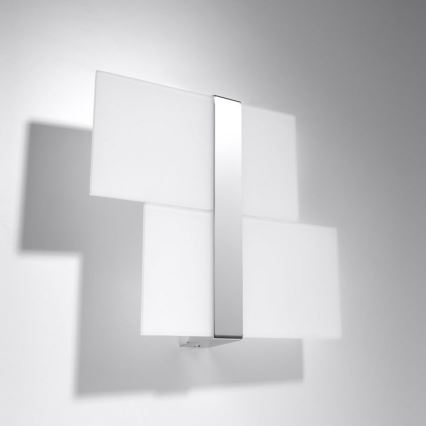 Vägglampa MASSIMO 2xG9/40W/230V vit/skinande krom