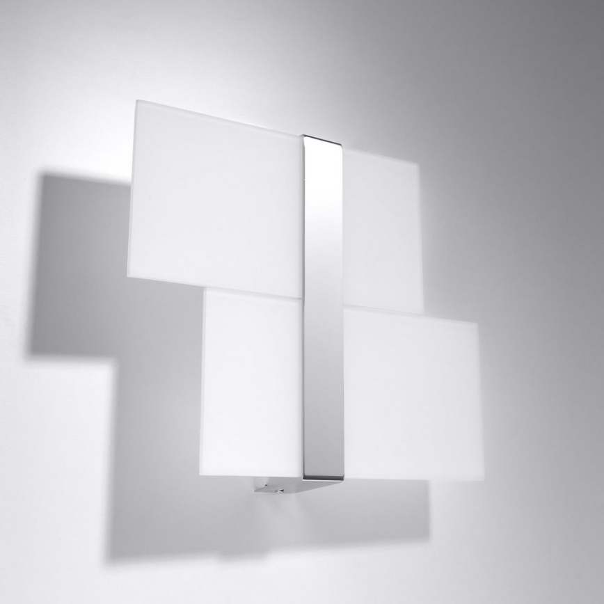 Vägglampa MASSIMO 2xG9/40W/230V vit/skinande krom