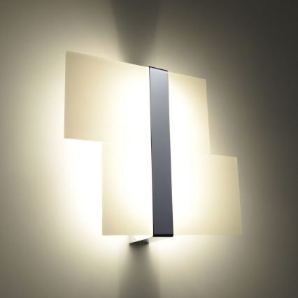 Vägglampa MASSIMO 2xG9/40W/230V vit/skinande krom