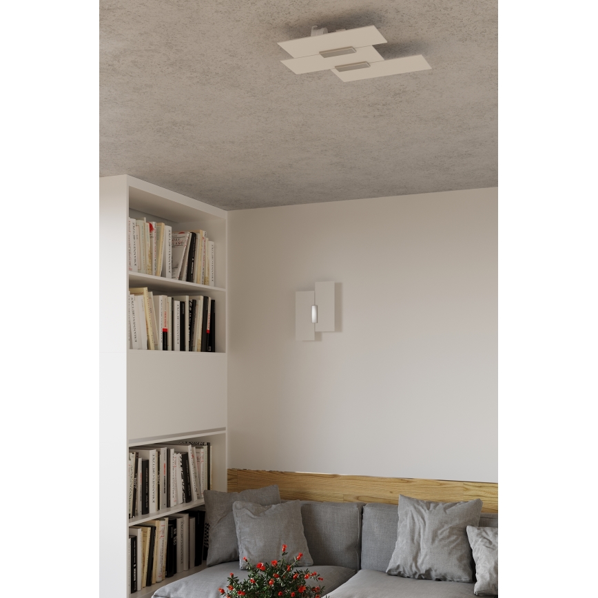 Taklampa FABIANO 3xE27/60W/230V vit/skinande krom