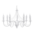 Sollux SL.0215 - Ljuskrona med kedja MINERWA 7 7xE14/40W/230V vit