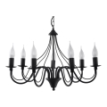 Sollux SL.0219 - Ljuskrona med kedja MINERWA 7 7xE14/40W/230V svart