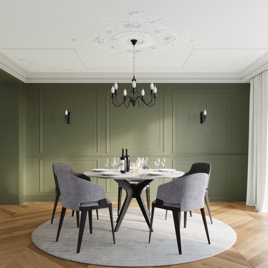 Sollux SL.0219 - Ljuskrona med kedja MINERWA 7 7xE14/40W/230V svart