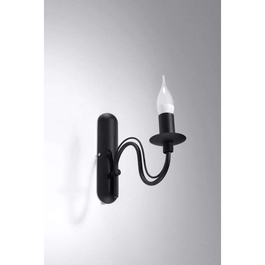 Sollux SL.0220 - Väggbelysning MINERWA 1xE14/40W/230V svart