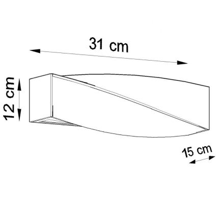 Sollux SL.0229 - Väggbelysning SIGMA MINI 1xE27/60W/230V vit