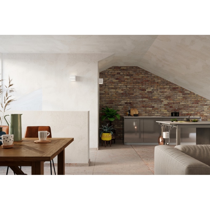 Sollux SL.0230 - Väggbelysning LEO LINE 1xE27/60W/230V vit