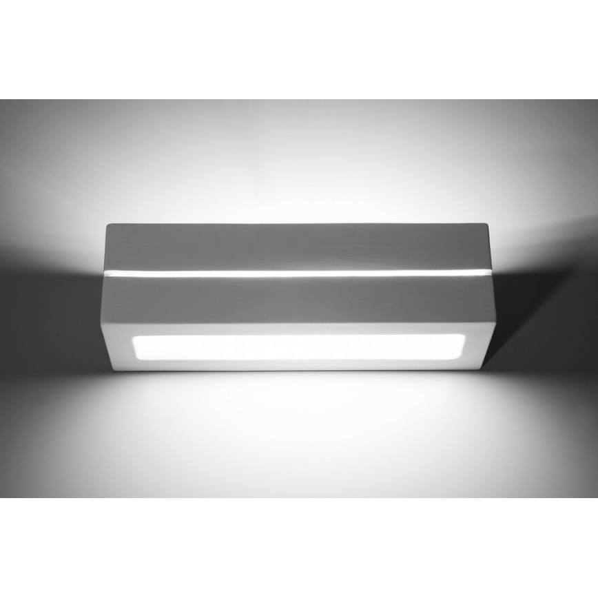 Sollux SL.0231 - Väggbelysning VEGA LINE 1xE27/60W/230V vit