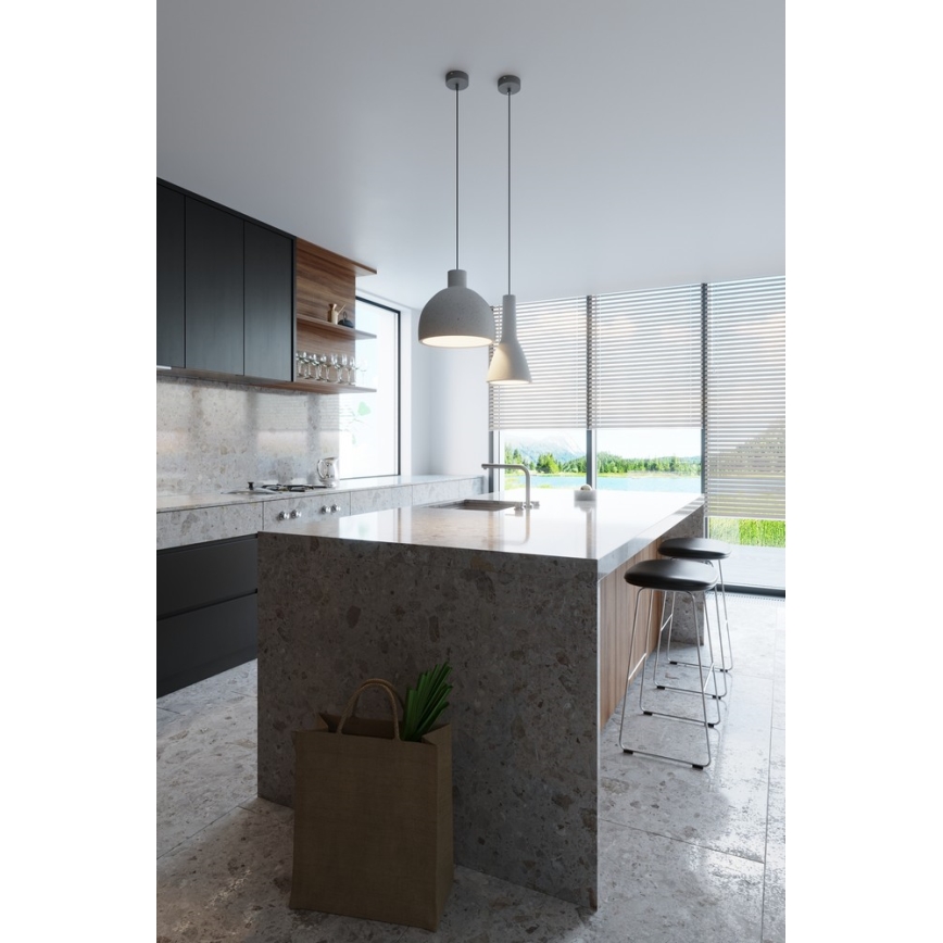 Taklampa på kabel DAMASO 1xE27/60W/230V betong