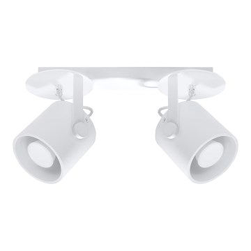 Sollux SL.0312 - Spotlight LAPINK 2 2xGU10/40W/230V vit