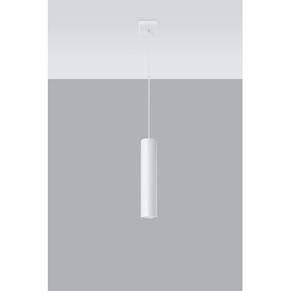 Ljuskrona med textilsladd LAGOS 1 1xGU10/10W/230V vit