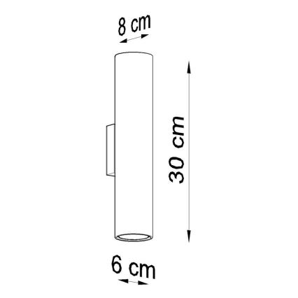 Vägglampa LAGOS 2 2xGU10/10W/230V svart