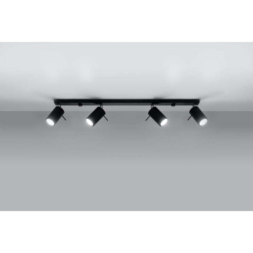 Spotlight RING 4L 4xGU10/10W/230V svart