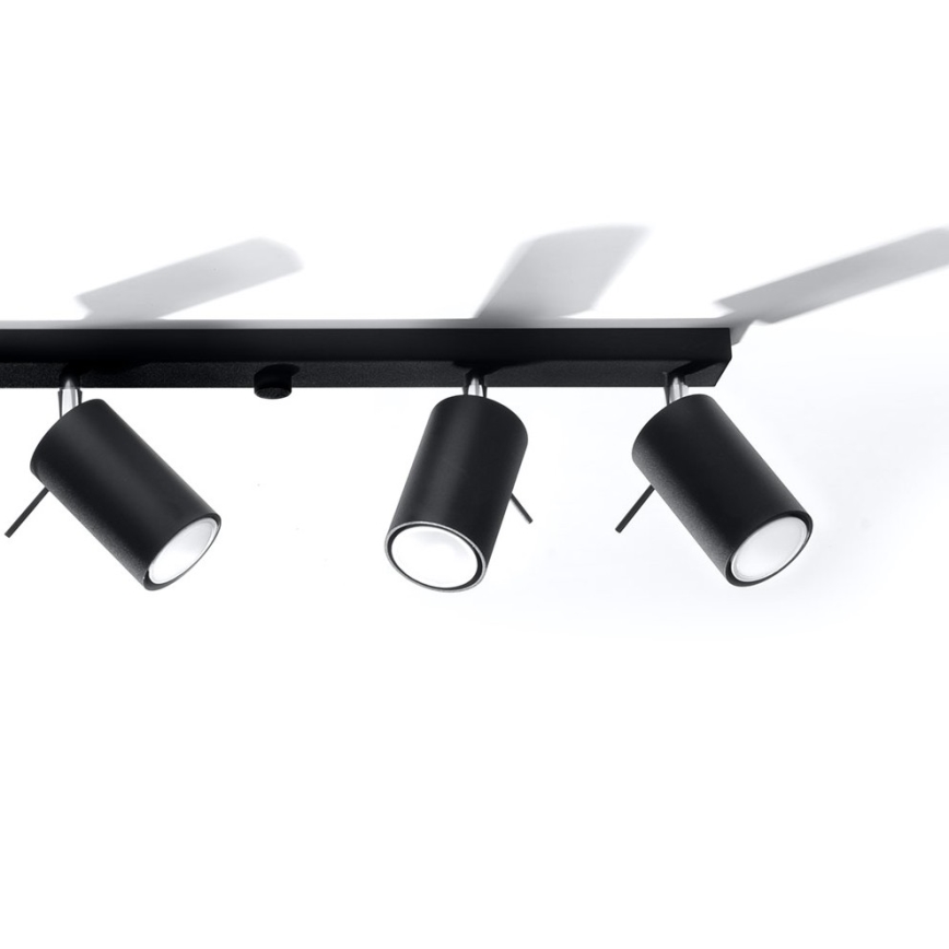 Spotlight RING 6L 6xGU10/10W/230V svart