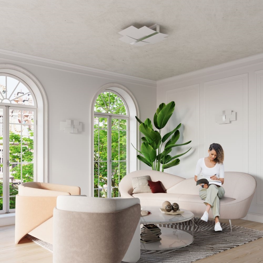 Vägglampa CELIA 2xG9/40W/230V skinande krom/vit