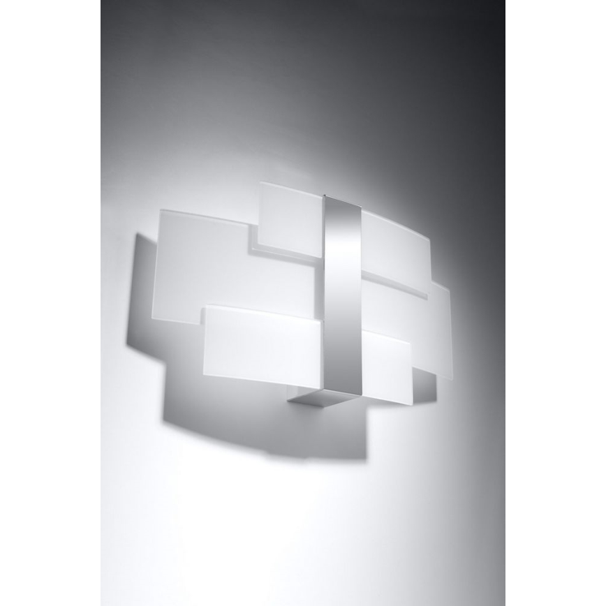 Vägglampa CELIA 2xG9/40W/230V skinande krom/vit