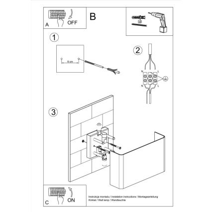 Sollux SL.0419 - Väggbelysning COPERTURA 2xG9/40W/230V vit
