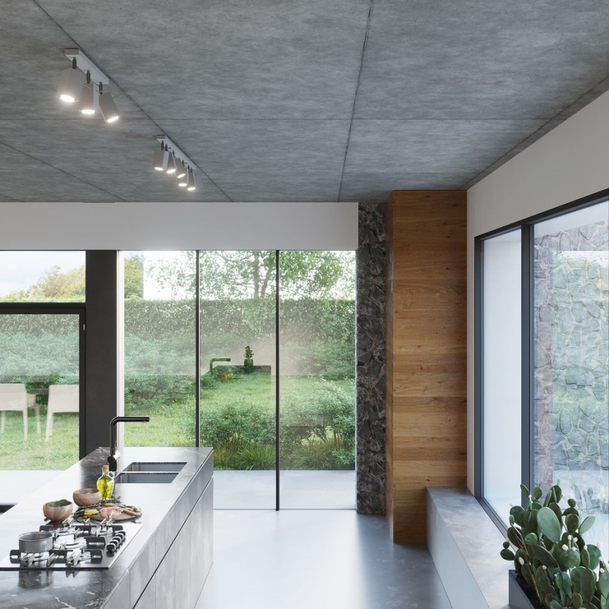 Väggmonterad spotlight MERIDA 1xGU10/40W/230V grå