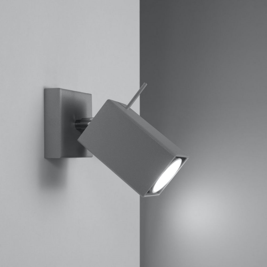 Väggmonterad spotlight MERIDA 1xGU10/40W/230V grå