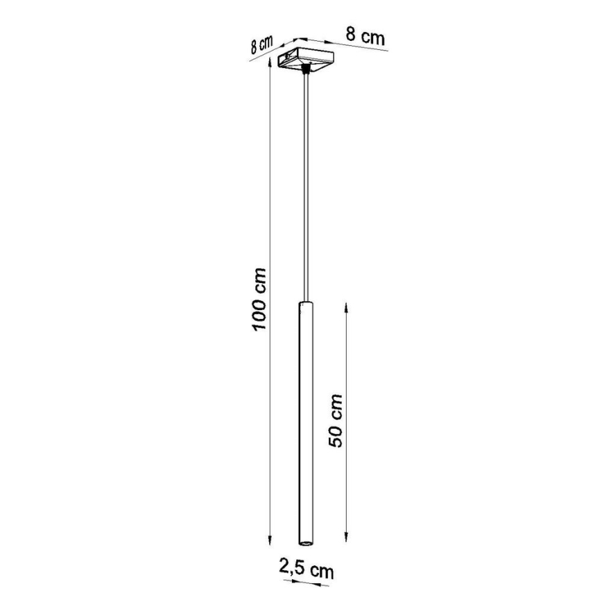 Ljuskrona med textilsladd PASTELO 1xG9/8W/230V svart