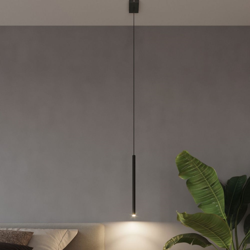 Ljuskrona med textilsladd PASTELO 3xG9/8W/230V svart