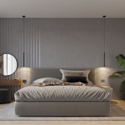 Ljuskrona med textilsladd PASTELO 3xG9/8W/230V svart