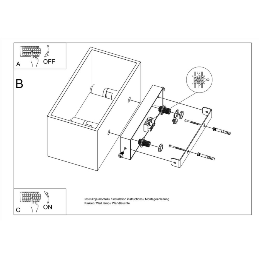 Vägglampa QUAD MAXI 2xG9/40W/230V