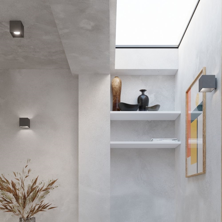 Väggspotlight QUAD 1 1xG9/8W/230V antracit