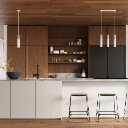 Taklampa på kabel BORGIO 1xGU10/40W/230V betong/metal vit