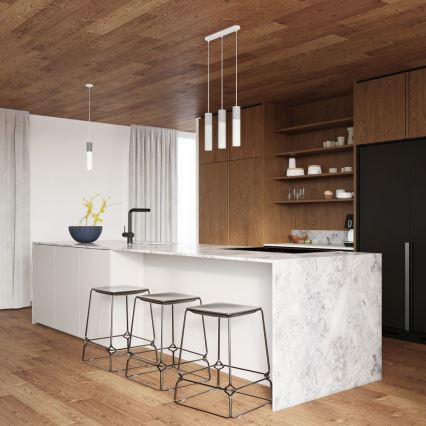 Taklampa på kabel BORGIO 1xGU10/40W/230V betong/metal vit