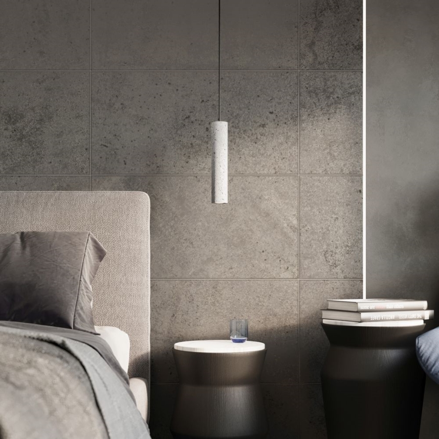 Taklampa på kabel LUVO 2xGU10/40W/230V betong/svart