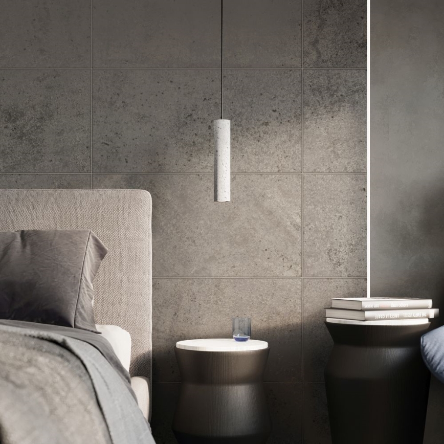 Taklampa på kabel LUVO 3xGU10/40W/230V betong/svart